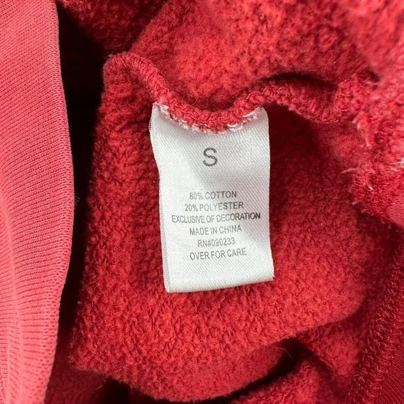 Playboy X Pacsun Sweatshirt Womens SMALL Red‎ Bunny Long Sleeve Crew Neck - Picture 9 of 14